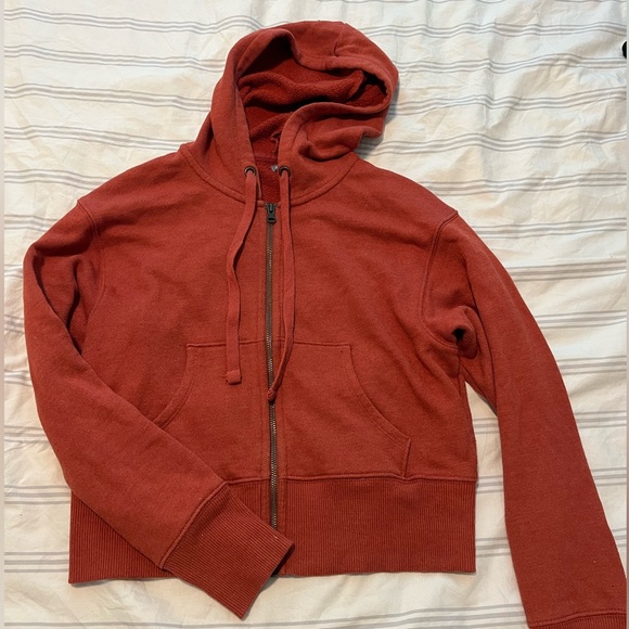 aerie Tops - Orange Zip Up Hoodie Aerie